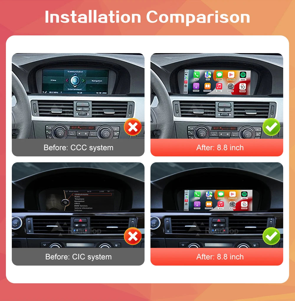 Wireless CarPlay/Android AutoBMW E9X/E6X