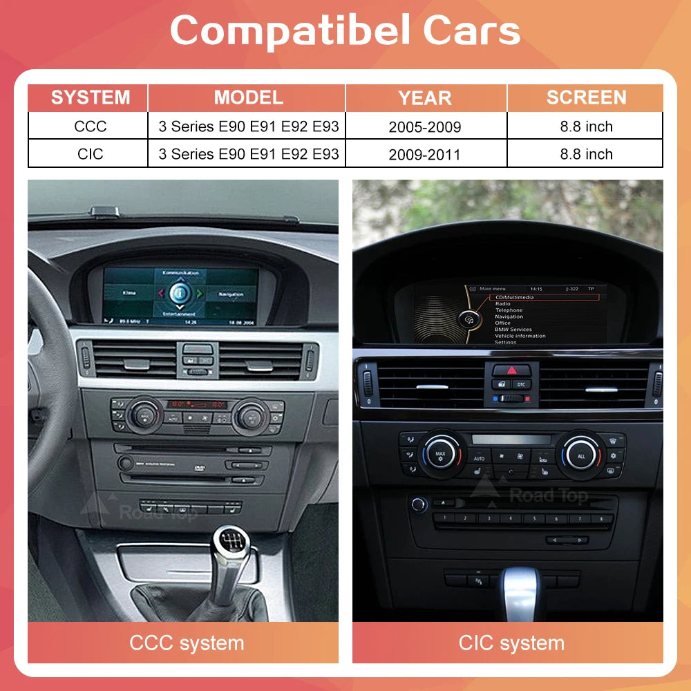 Wireless CarPlay/Android AutoBMW E9X/E6X