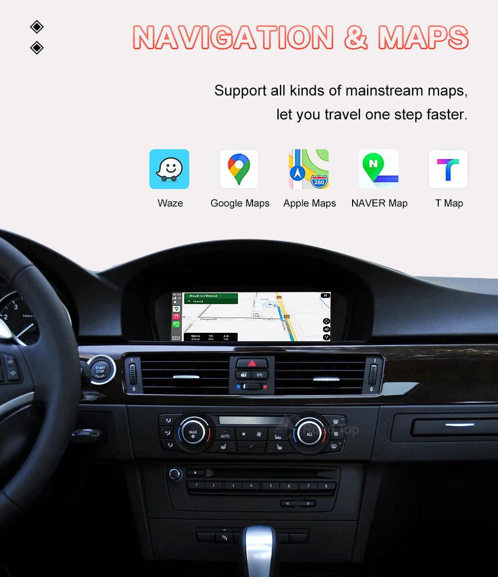 Wireless CarPlay/Android AutoBMW E9X/E6X